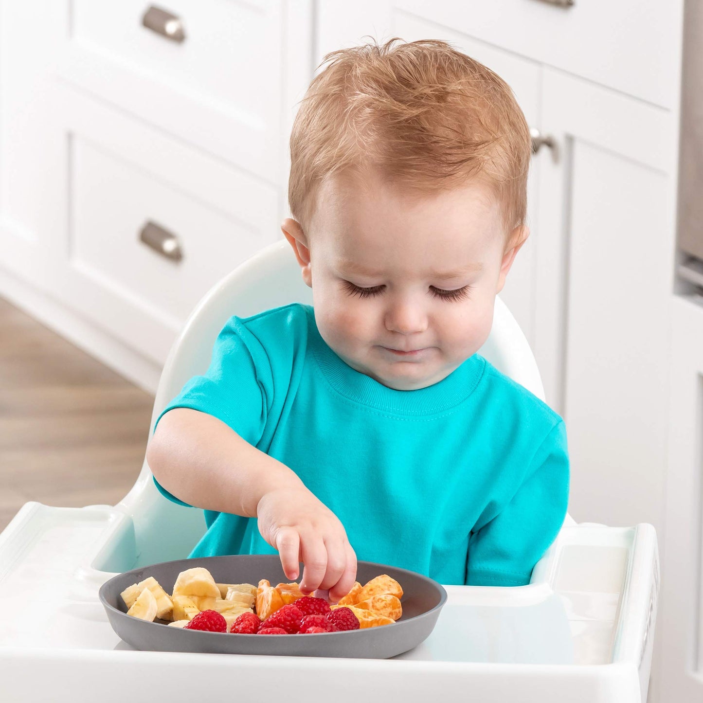 Weesprout Bamboo Plates (Pink, Green, Gray, & Beige, Without Lids)