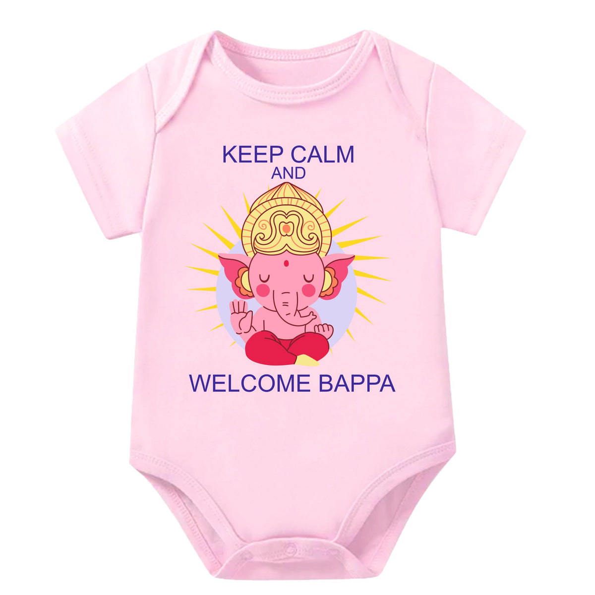 Lillypupp Ganesh Chaturthi Dress For Baby Boy Girl| Ganpati Special Unisex Half Sleeves Cotton Romper Clothes For New Born Baby.