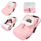TinyPalsa Winter Baby Carseat Cover, Warm Cozy Infant Car Seat Covers with Plush Lining for Cold Weather, Waterproof Carseat Can
