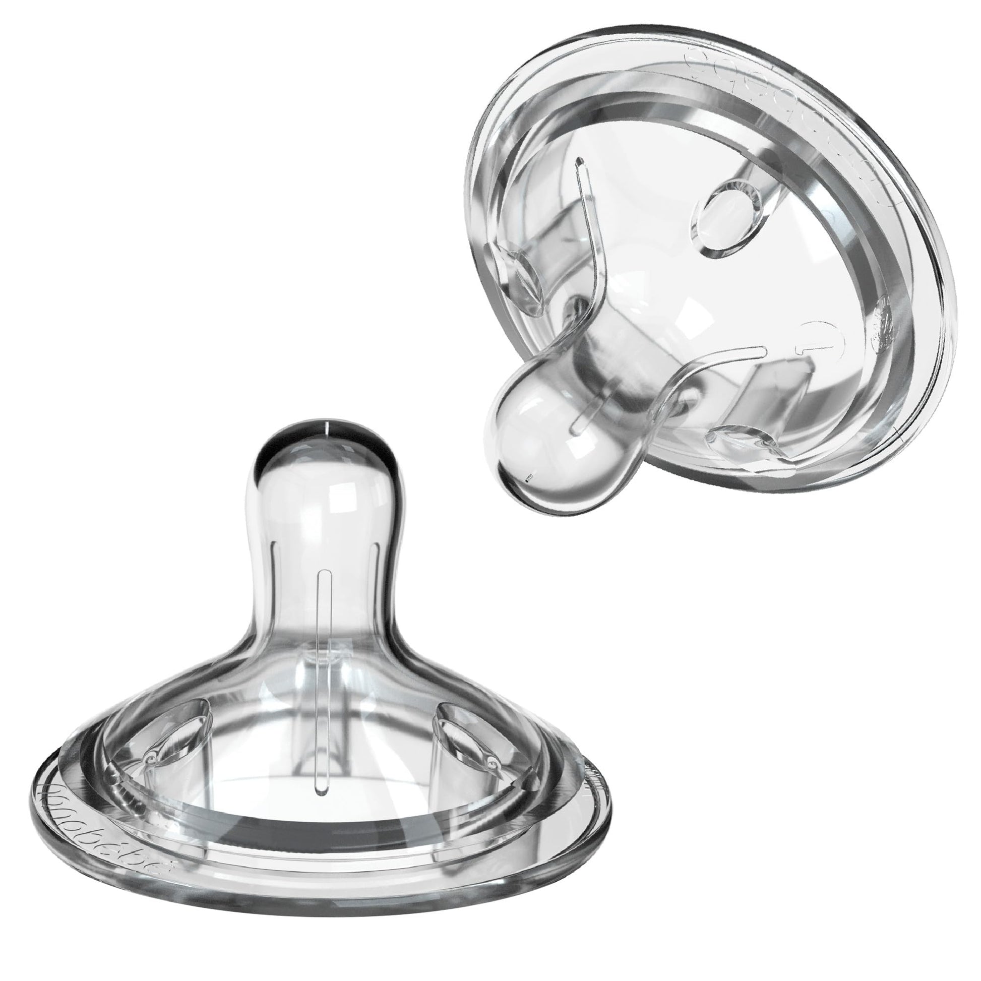 Nanobebe Nipples Baby Bottle Nipples, Silicone Nipple, Triple Vented, Ready To Use, 2-Pack, Preemie