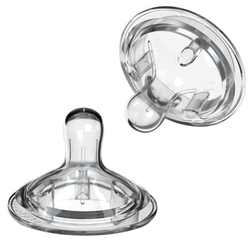 Nanobebe Nipples Baby Bottle Nipples, Silicone Nipple, Triple Vented, Ready To Use, 2-Pack, Preemie