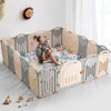 UANLAUO Baby Fence, Foldable Playpen, 18 Panel Extra Large Playpen for Babies Toddlers Infant, Safety Material Portable Play Yar