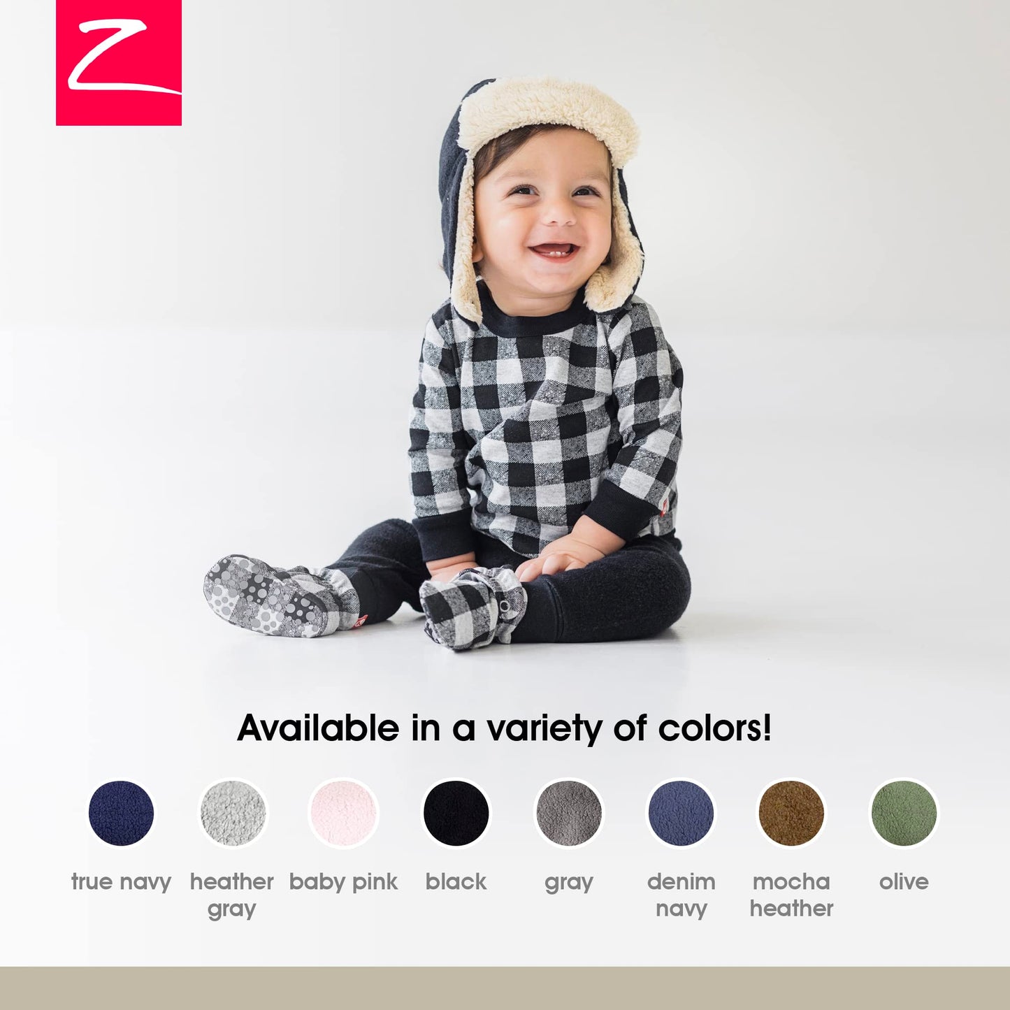 Zutano Boys and Girls Cozie Fleece Furry Winter Baby and Toddler Hat, Gray, 24M