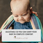 Hip Baby Wrap - 100% Soft Cotton Baby Sling Wrap - Baby Hip Carrier - Nursing Wraps for Breastfeeding, Baby Carrier Sling - Newb
