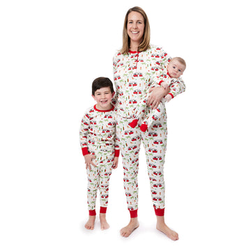 Honestbaby Baby-Kids Organic Cotton Holiday Family Jammies, Ball, 2-Piece Pajama Set X-Large