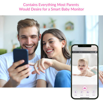 Ibaby M8L Wifi Baby Monitor With Camera & Audio: Sleep Tracking, Motion Alerts, Wireless 360 Pan 110 Tilt, Temperature Sensor, 1