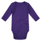 Romperinbox Unisex Solid Baby Bodysuit 0-24 Months (12-18 Months, Purple Long Sleeve)