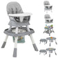Baby High Chair with Activity Center,8-in-1 Convertible High Chairs for Babies and Toddlers with Baby Toys,Table and Chair Set B