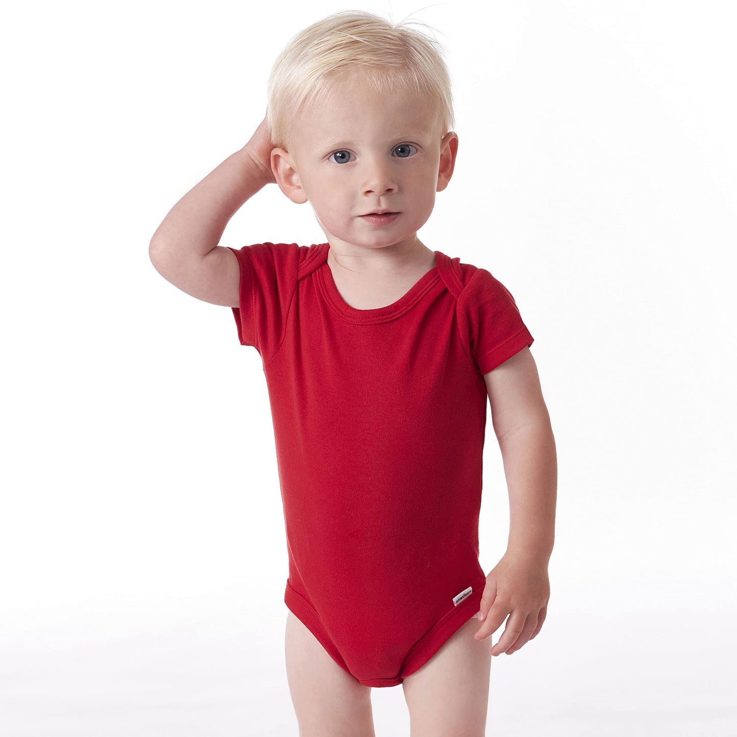 Gerber Unisex Baby 5 Pack Onesies Multi-Packs Bundle Interlock 180 Gsm Shirt, Red, 3-6 Months Us