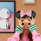 Razko Mouse Ears Headband, Polka Dot-Pink, One Size Fits All