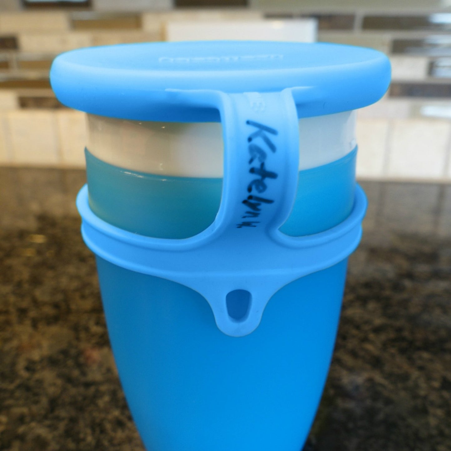 Custom Replacement Lids Compatible For All Munchkin Miracle 360 Cups. More Color Combination Available. Set Of Three In Blue, Pi