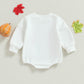 Halloween Baby Girl Outfit Toddler Ghost Pumpkin Sweatshirt Romper Long Sleeve Onesie Infant Fall Clothes (Pink Ghost, 6-12 Mont