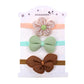Syga 3 Pcs Baby Headband Set For Girls 03 Years Soft Stretchable Bow & Flower | NonSlip Infant & Toddler Headwraps | Baby Hair