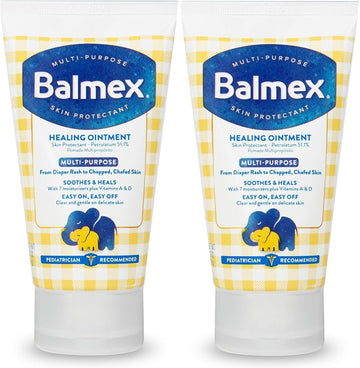 Balmex Multi-Purpose Healing Ointment & Skin Protectant For Diaper Rash And Chafing, With Petrolatum, 7 Moisturizers And Vitamin