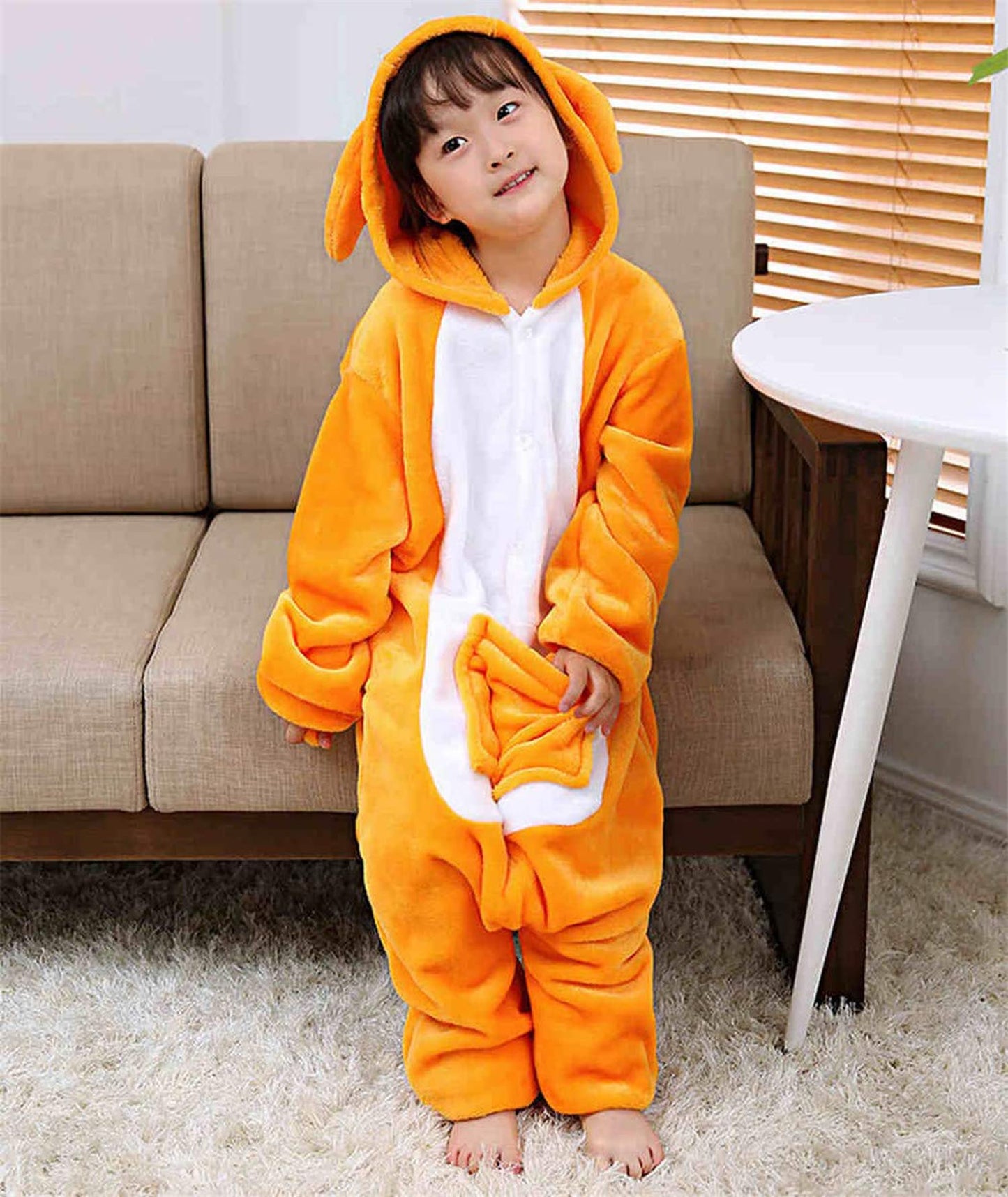 Atoz Onesie For Kids, Animal Pajamas Halloween Cosplay Costume For Girls Boys, Kangaroo 4-5T