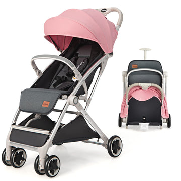 Infans Lightweight Baby Stroller, Compact With One-Hand Fold, Travel Stroller For Airplane With Cup Holder, 5-Point Harness, Foo