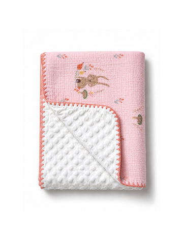 BUMPABEE Newborn Baby Blanket 100x100 cm, Ultra Soft Fluffy 2 Layer Baby Blanket for Newborn Babies (024 Months), All Season Li