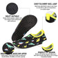 Hiitave Girls Swim Water Shoes Non-Slip Quick Dry Barefoot Beach Aqua Pool Socks For Boys Kids Toddler Black/Dinosaur 3.5-4 M Us