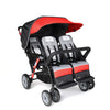Gaggle by Foundations Compass Quad Stroller - 4 Seat Stroller Wagon for Daycare & Preschool | Foldable, Sun Canopy, 5-Point Harn
