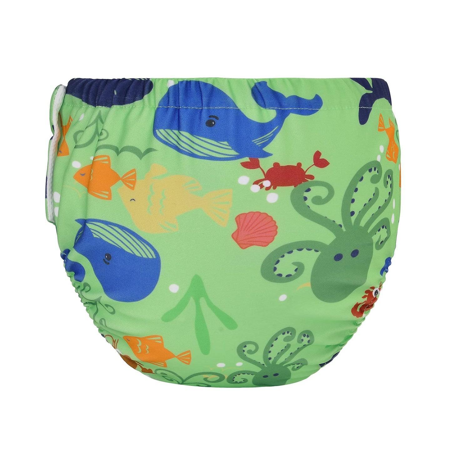 Durio Swim Diaper Washable Swimming Diapers Unisex Toddler Newborn Swim Diaper Reusable Girls Boy B Green Sealife 3-6 Months
