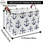 HIYAGON Kids Storage Basket Nautical Gift Basket Empty Boys Toy Storage Bin Organizer Box Rectangular Room Decor for Home,Books
