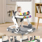 Music And Lights Baby Walker With Wheels, 6 In 1 Baby Activity Center W/Ergonomic Backrest Design, Baby Walkers For Boys W/Foot