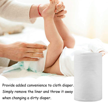 ALVABABY Diaper Liner for Baby Cloth Diapers 11.8x7.1 Inch Natural Soft Disposable Diaper Liners Fragrance Free Chlorine Free 10