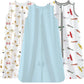 TotAha Sleep Sack infant 6-12 months 3 Pack, Breathable Sleep Bag for Baby Girl Boy, Wearable Blanket with 2-way Safe Zipper, 0.