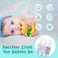Babygoal Neutral Pacifier Clips, 3 Pack Binky Paci Holder And Leash For Boys And Girls Fits For Most Pacifier, Binkie Styles & B