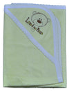 HAFEELA 100% Soft Cotton New Born Baby Hooded Jakard Towel Embroidery  Pack of 1 (Yellow)