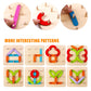 kizh Wooden Letter and Number Construction Activity Set Educational Preschool Toys Shape Color Recognition Pegboard Sorter Set B
