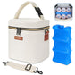 Mancro Breastmilk Cooler Bag with Ice Pack, Fits 6 Insulated Baby Bottles Up to 9 Ounce, Breast Milk Cooler for Nursing Mom (Cre