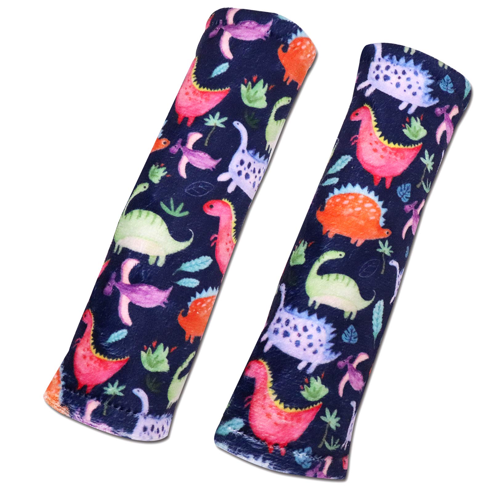 Dinosaur Car Seat Belt Covers For Baby, Toddlers Stroller Seat Strap Covers, Car Seat Straps Shoulder Pads For Girls Boys, Minky