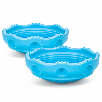 Simplay3 Two Sided Rock Around Wobble Disk And Climbing Dome For Toddlers And Kids - Rocking And Climbing - Indoor/Outdoor - Blu