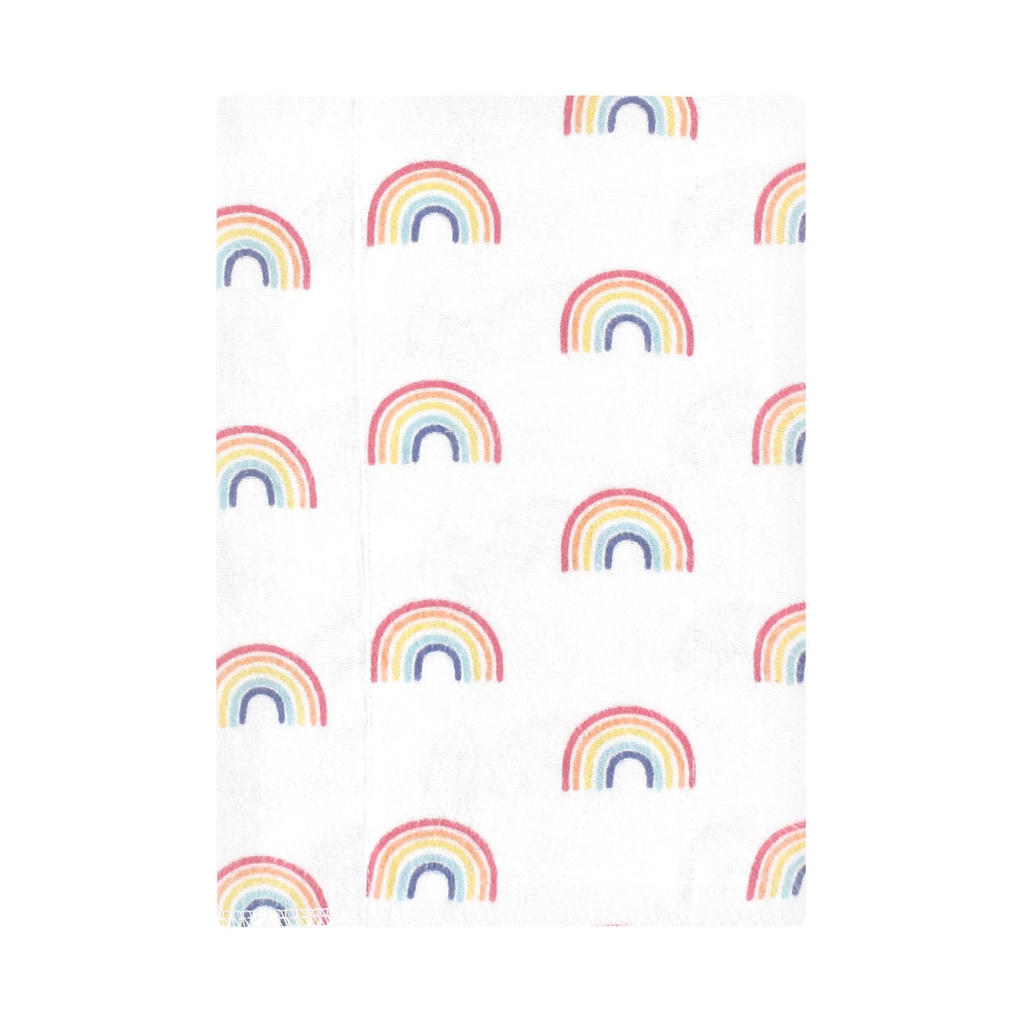 Hudson Baby Unisex Baby Cotton Flannel Burp Cloths, Creative Rainbow 4-Pack, One Size