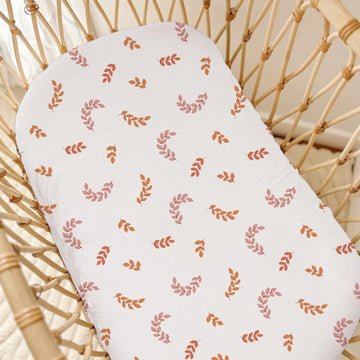 Wimist Muslin Baby Lounger Cover, Soft Breathable Newborn Lounger Pillow Cover For Boys Girls Infant (Leaf)