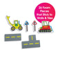 Edushape Magic Creations Foam Sticker Imaginative Bath Tub Activity Play Set, Road Construction