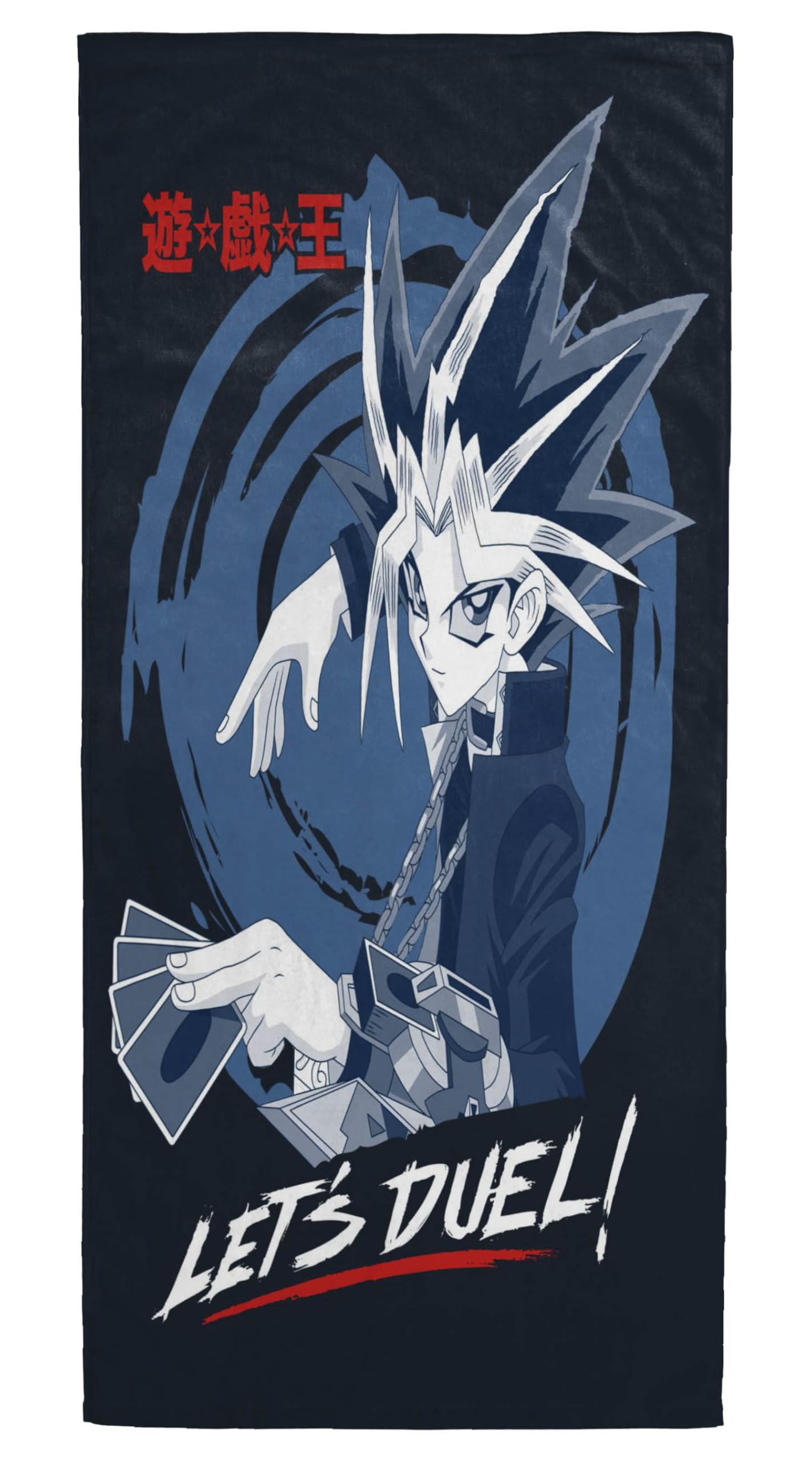 Jay Franco Yu-Gi-Oh! Bath Pool Beach Towel - Kids Anime Super Soft & Absorbent 100% Cotton Towel With Yugi Mutou, Measures 28 X