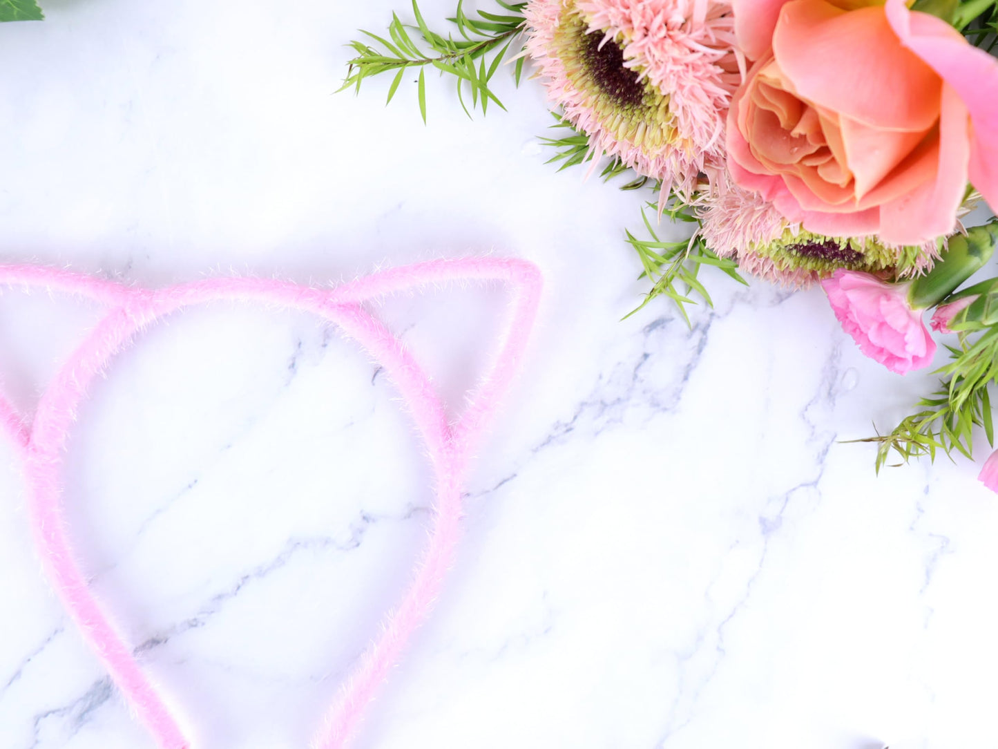 Bonnie Z. Leonardo Furry Cat Ears Headband Pink