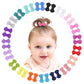 Grosgrain Ribbon Hair Bows Clips For Infant Girls - Fully Lined Mini Bows In 20 Color Pairs, Set Of 40 (1.2' Tiny Clips)