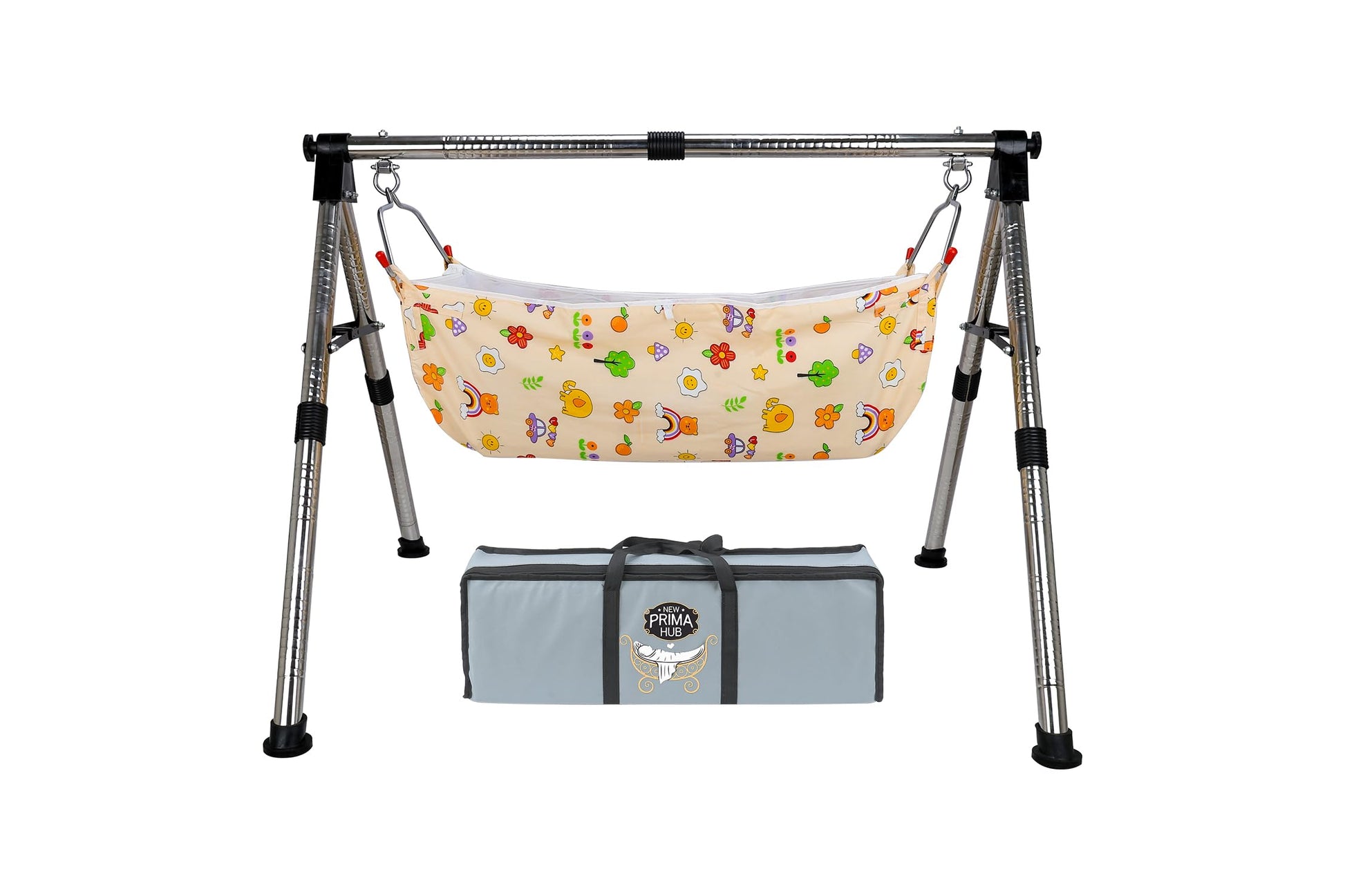 New Prima Hub New Born Baby Swing Cradle Jhula For Babies Boy And Girl/Foldable & Portable Palna For Baby/Indian Style Hammock W