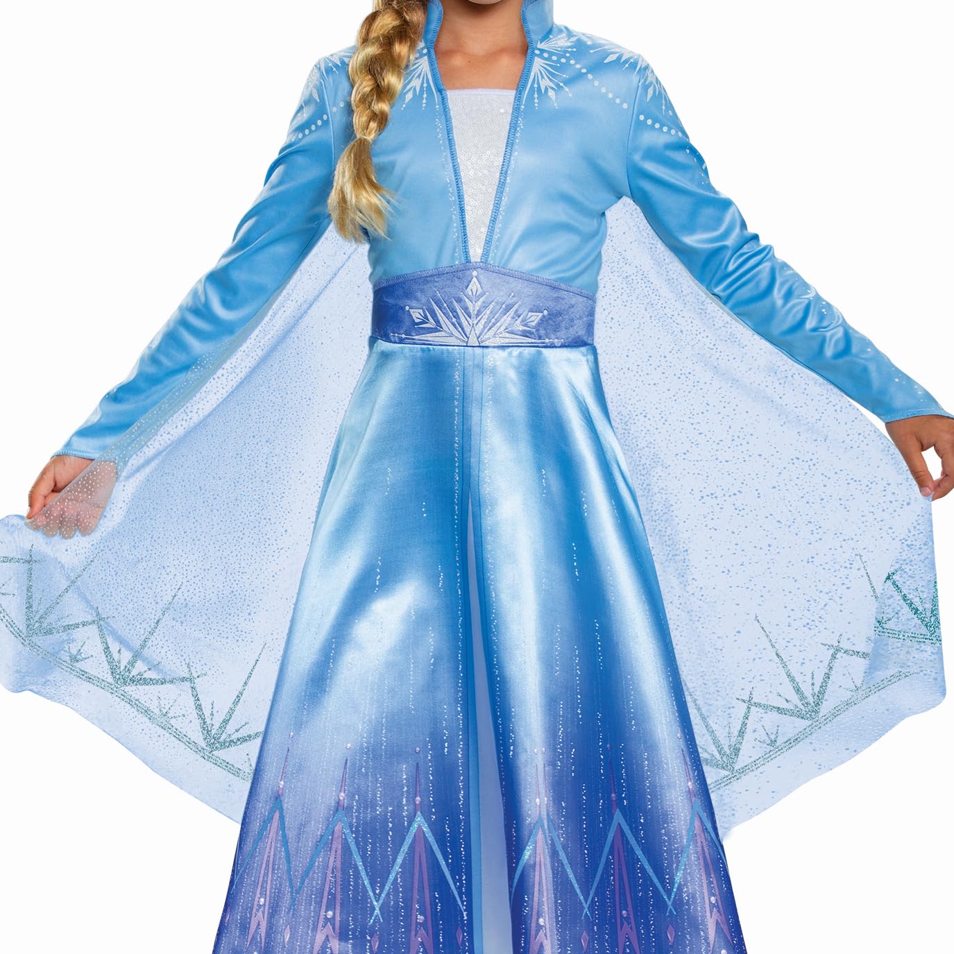 Disguise Disney Elsa Frozen 2 Deluxe Girls' Halloween Costume Blue, 3T-4T