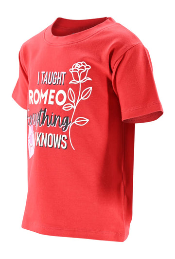Unique Baby Boys Valentines Day Funny Romeo T-Shirt (10Y, Red)