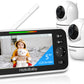 Hellobaby 5 Baby Monitor With 26-Hour Battery, 2 Cameras Pan-Tilt-Zoom, 1000Ft Range Video Audio Baby Monitor No Wifi, Vox, Nigh
