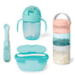 Skip Hop Baby Easy-Pack Feeding Travel Essentials 6 Piece Set Soft Teal 6m+