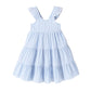 Younger Tree Toddler Baby Girl Dress Summer Outfits Stripe Flutter Sleeve Smocked Dress Kids Causal Boho Dresses Clothes (18-24