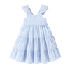Younger Tree Toddler Baby Girl Dress Summer Outfits Stripe Flutter Sleeve Smocked Dress Kids Causal Boho Dresses Clothes (18-24