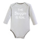 Hudson Baby Unisex Baby Cotton Long-Sleeve Bodysuits, Hedgehog, 9-12 Months
