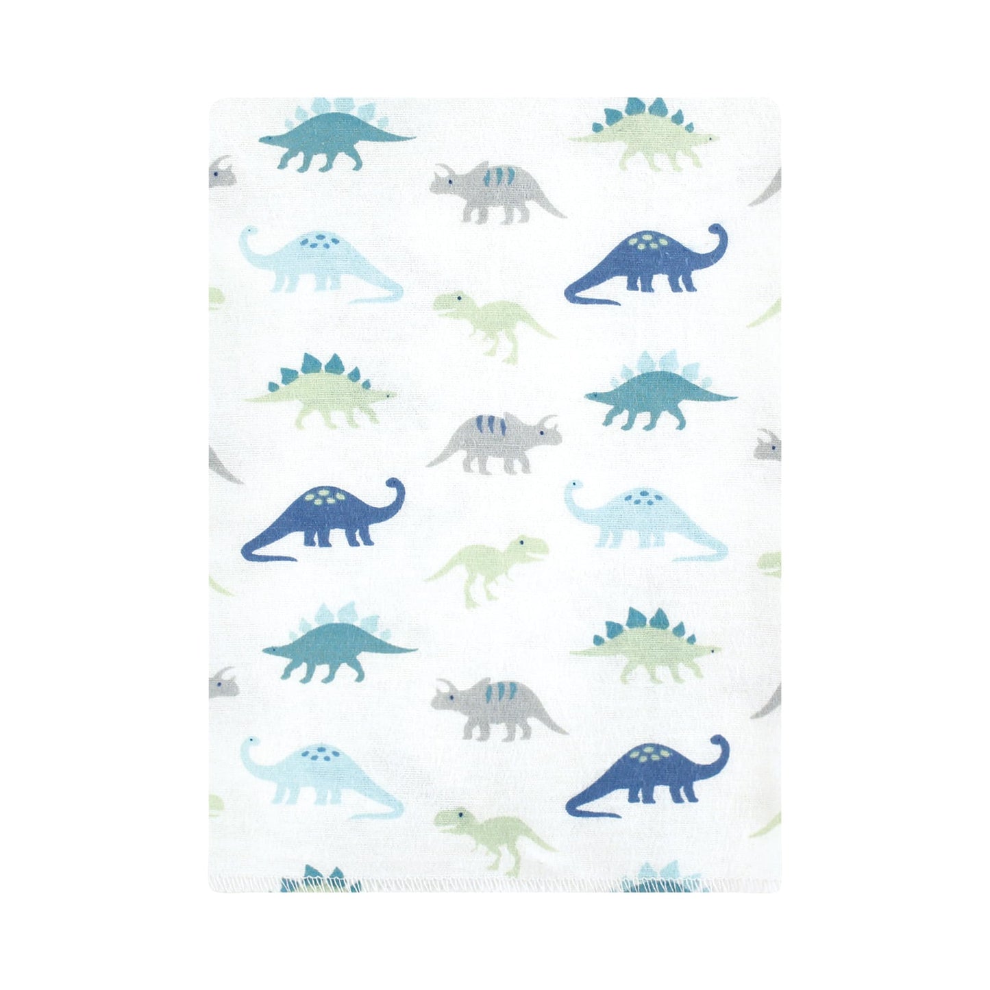 Hudson Baby Unisex Baby Flannel Burp Cloth 12Pk, Soft Teal Dino, One Size