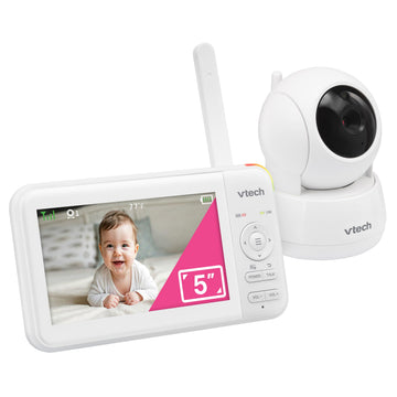 VTech Video Baby Monitor with 5 LCD Screen, Up to 17Hrs Video & 31Hrs Audio Battery Life, Night Vision, 1000ft Range, Pan-Tilt-Z